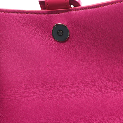 HOURGLASS XS 2WAY ハンドバッグ レザー ピンクパープル バレンシアガ