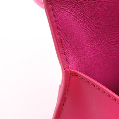 HOURGLASS XS 2WAY ハンドバッグ レザー ピンクパープル バレンシアガ