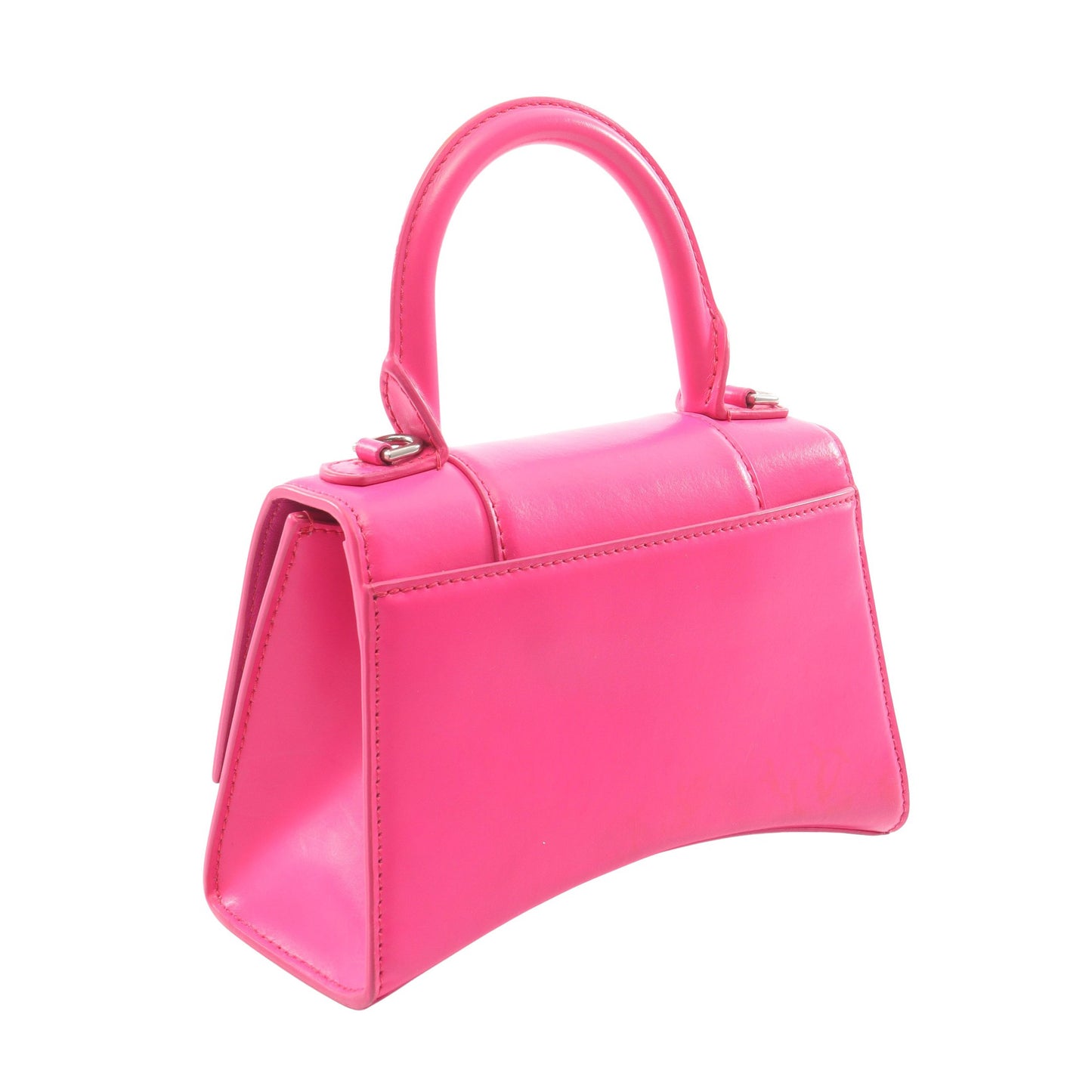 HOURGLASS XS 2WAY ハンドバッグ レザー ピンクパープル バレンシアガ