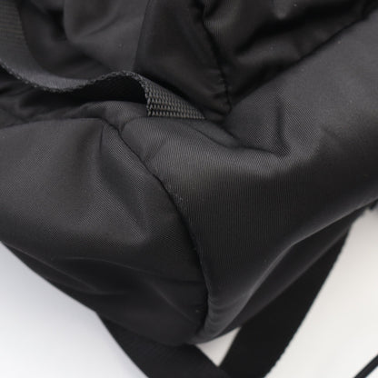 Re-Nylon バックパック リュックサック ナイロン サフィアーノレザー ブラック プラダ