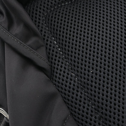 Re-Nylon バックパック リュックサック ナイロン サフィアーノレザー ブラック プラダ