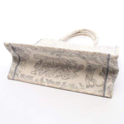 BOOK TOTE ブックトート ミディアム トワル ドゥ ジュイ ハンドバッグ トートバッグ キャンバス アイボリー グレー クリスチャンディオール
