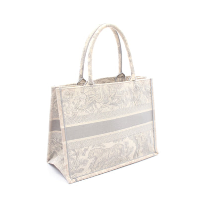 BOOK TOTE ブックトート ミディアム トワル ドゥ ジュイ ハンドバッグ トートバッグ キャンバス アイボリー グレー クリスチャンディオール