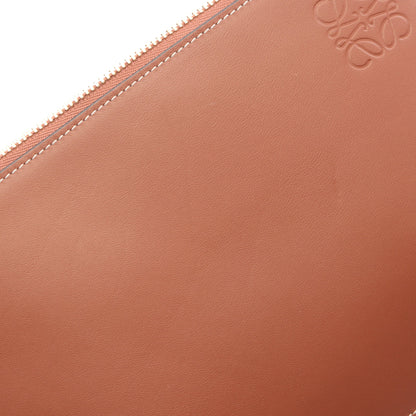 GATE DOUBLE ZIP POUCH ゲート ダブルジップ ポーチ ショルダーバッグ レザー ブラウン ロエベ