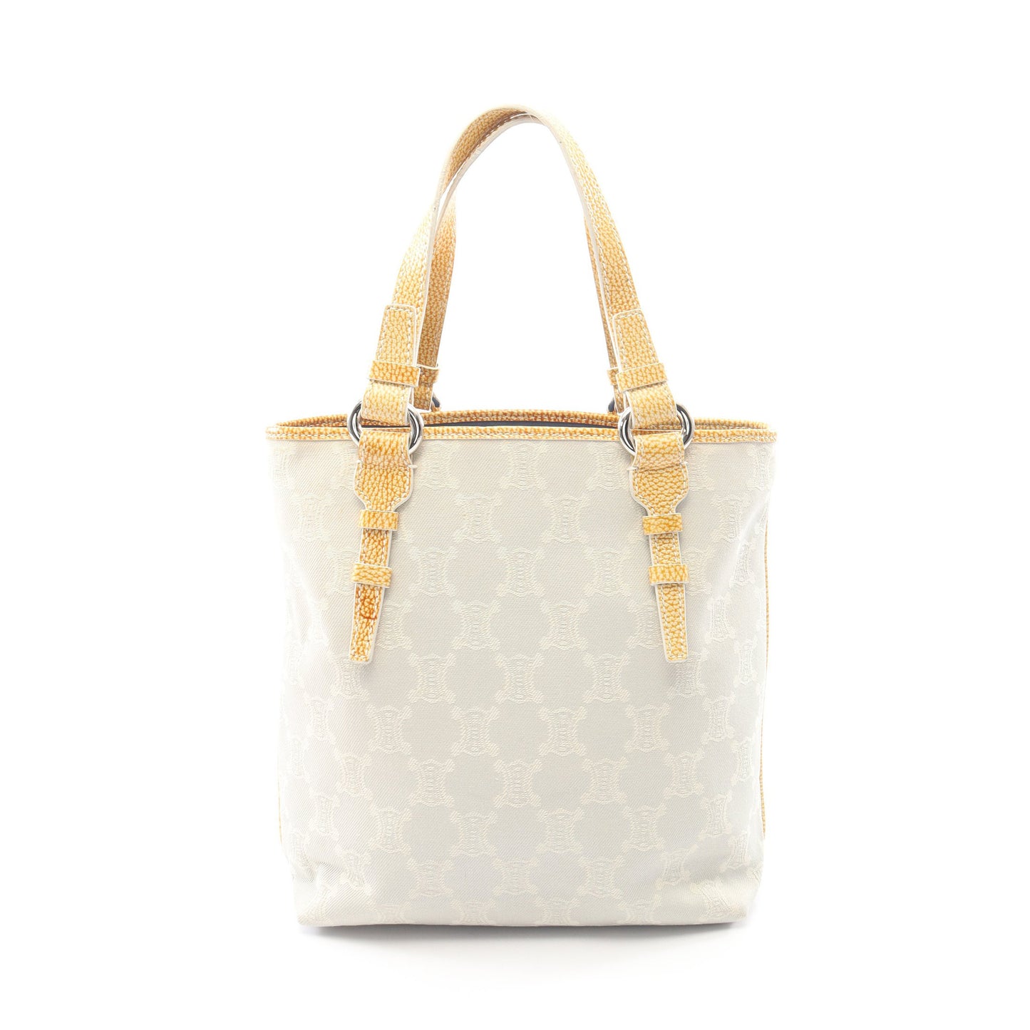 パリマカダム ハンドバッグ トートバッグ キャンバス レザー ライトグレー イエロー セリーヌ バッグ CELINE