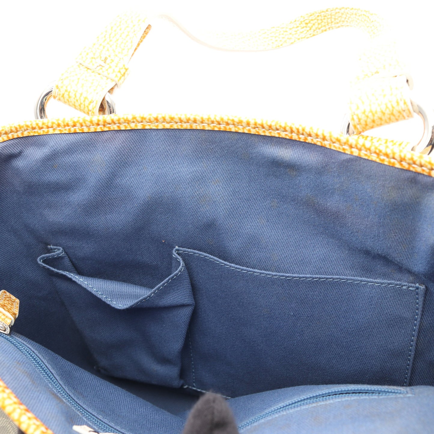 パリマカダム ハンドバッグ トートバッグ キャンバス レザー ライトグレー イエロー セリーヌ バッグ CELINE