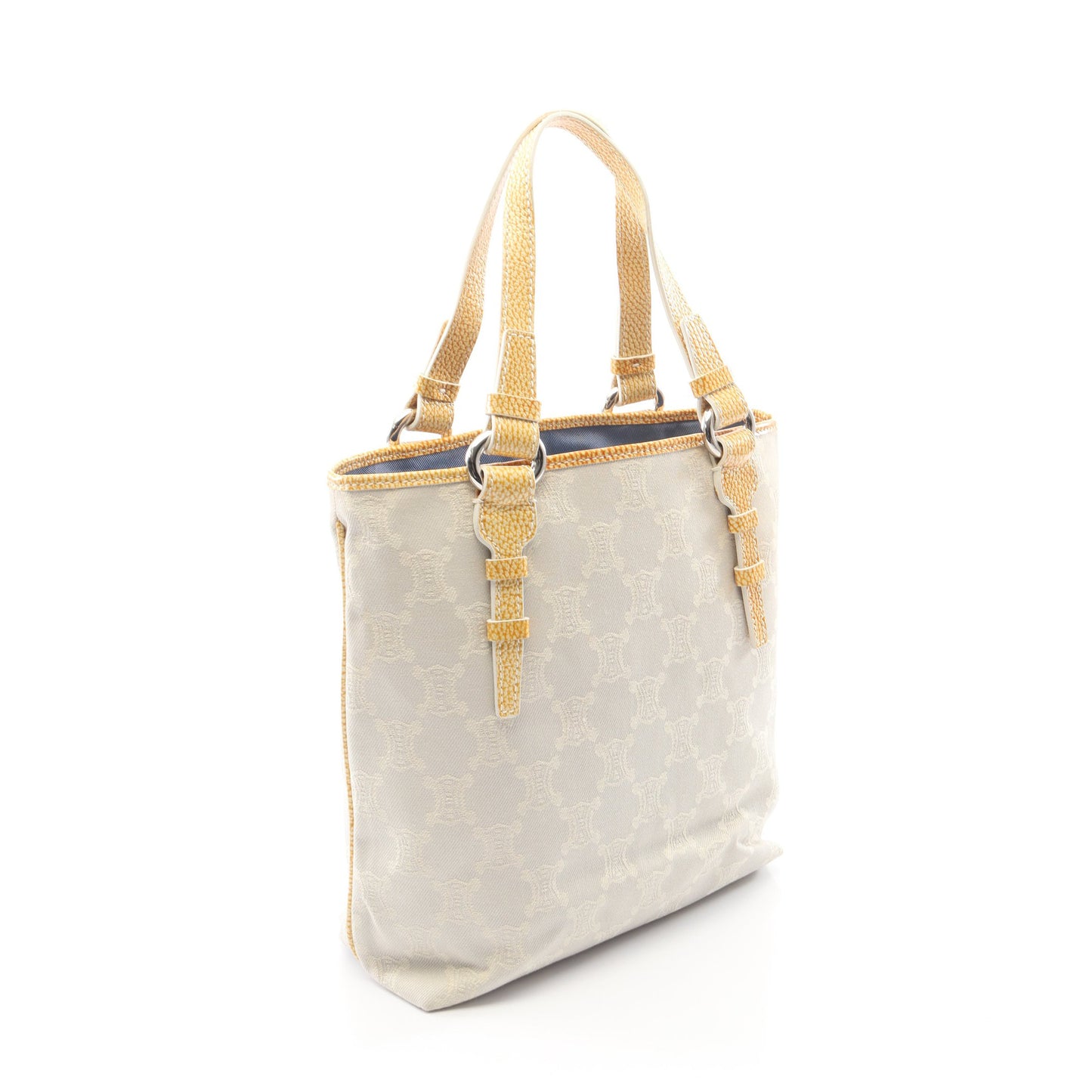 パリマカダム ハンドバッグ トートバッグ キャンバス レザー ライトグレー イエロー セリーヌ バッグ CELINE