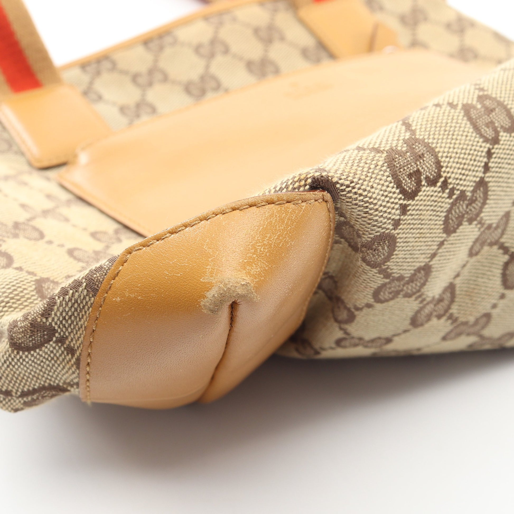 GGキャンバス ショルダーバッグ トートバッグ キャンバス レザー ベージュ イエローブラウン グッチ バッグ GUCCI