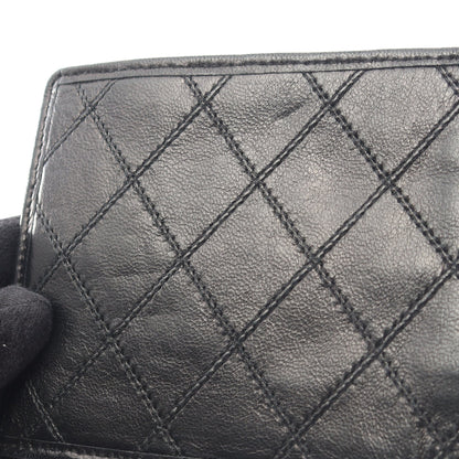 ビコローレ 二つ折り財布 札入れ ラムスキン ブラック ゴールド金具 ヴィンテージ シャネル 財布・小物 CHANEL