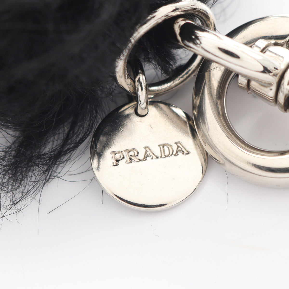 ルーファス バッグチャーム キーホルダー ファー ブラック マルチカラー プラダ 財布・小物 PRADA