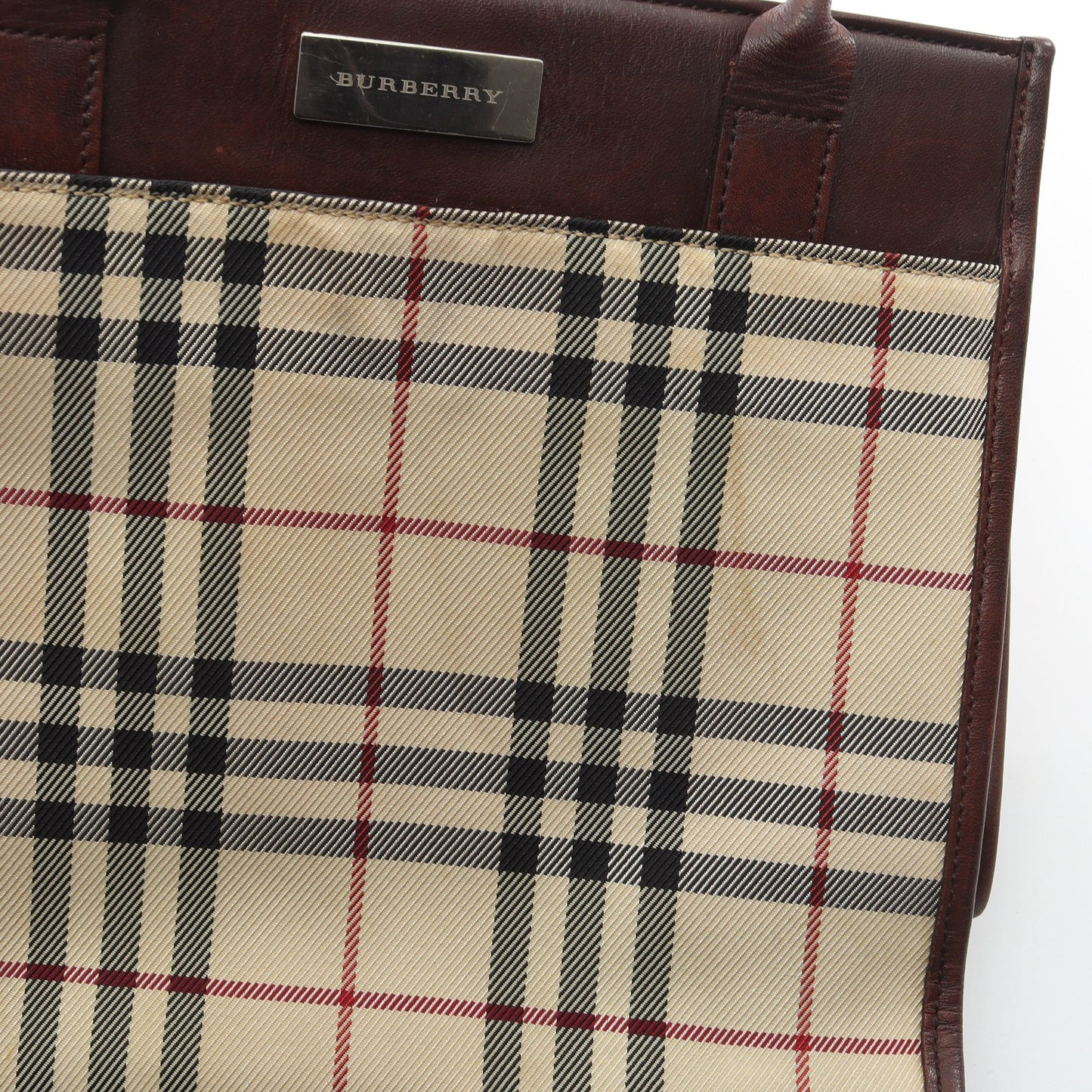 ノバチェック ハンドバッグ トートバッグ キャンバス レザー ベージュ ブラウン マルチカラー バーバリー バッグ BURBERRY