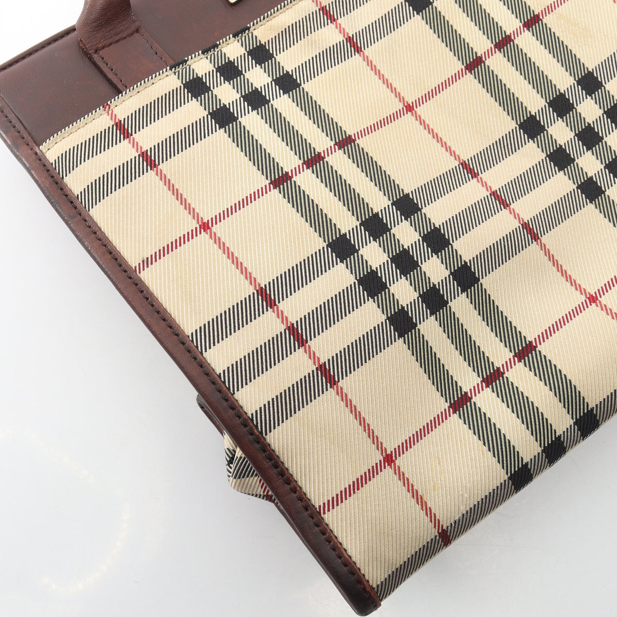 ノバチェック ハンドバッグ トートバッグ キャンバス レザー ベージュ ブラウン マルチカラー バーバリー バッグ BURBERRY