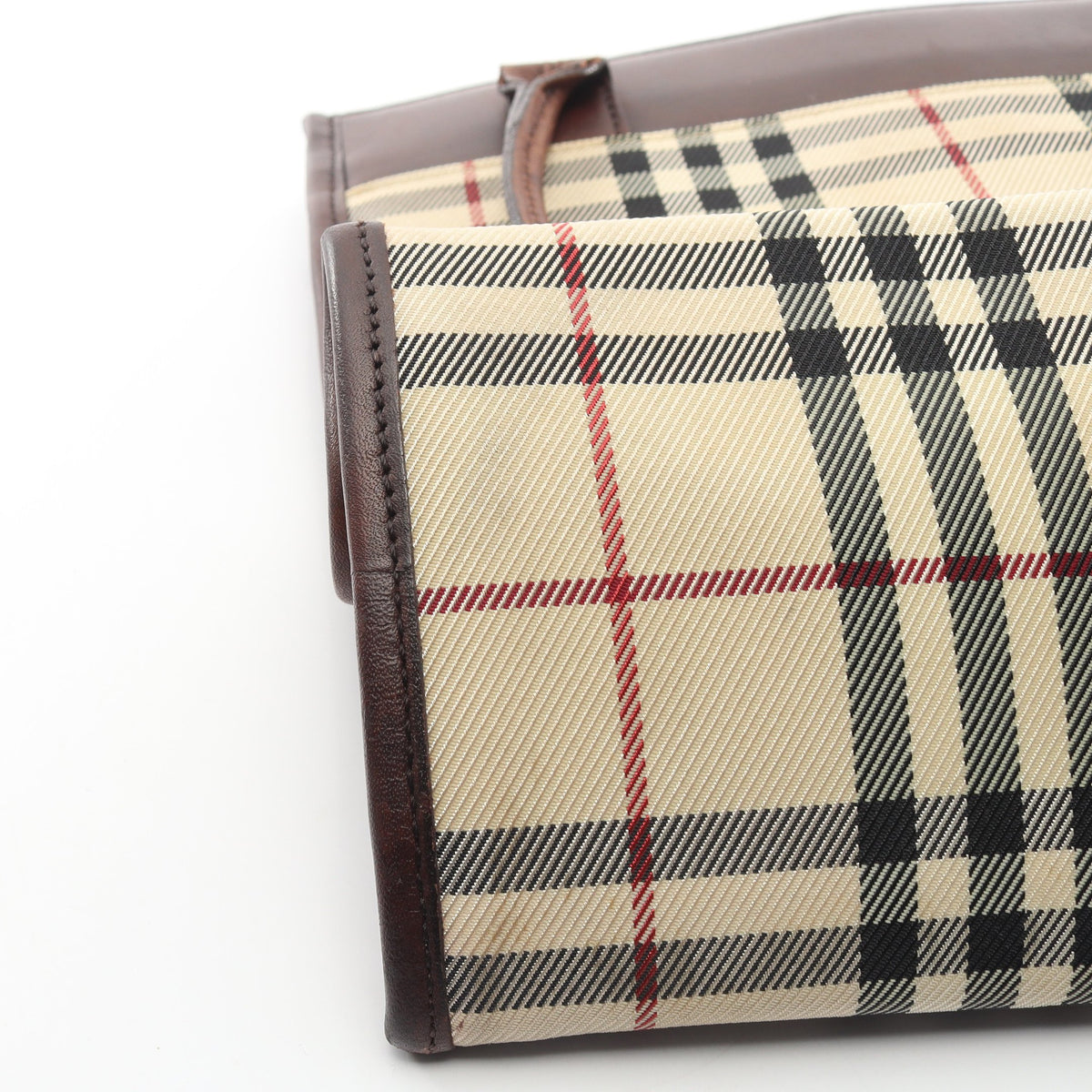 ノバチェック ハンドバッグ トートバッグ キャンバス レザー ベージュ ブラウン マルチカラー バーバリー バッグ BURBERRY
