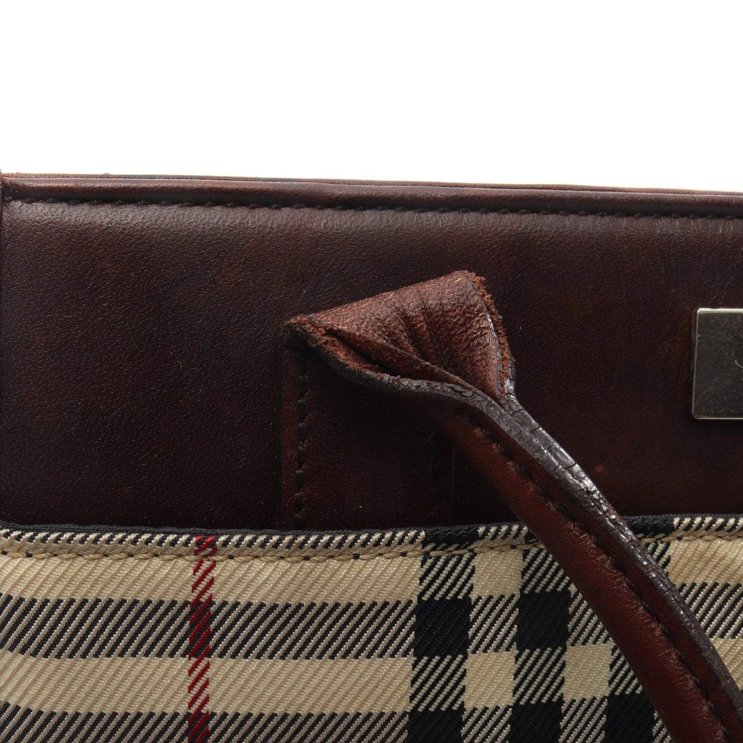 ノバチェック ハンドバッグ トートバッグ キャンバス レザー ベージュ ブラウン マルチカラー バーバリー バッグ BURBERRY