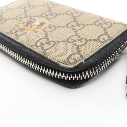 ベスティアリ M タイガー GGスプリーム カードケース コインケース PVC レザー ベージュ ブラック グッチ 財布・小物 GUCCI