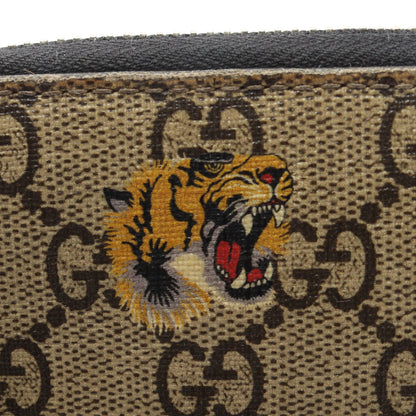 ベスティアリ M タイガー GGスプリーム カードケース コインケース PVC レザー ベージュ ブラック グッチ 財布・小物 GUCCI