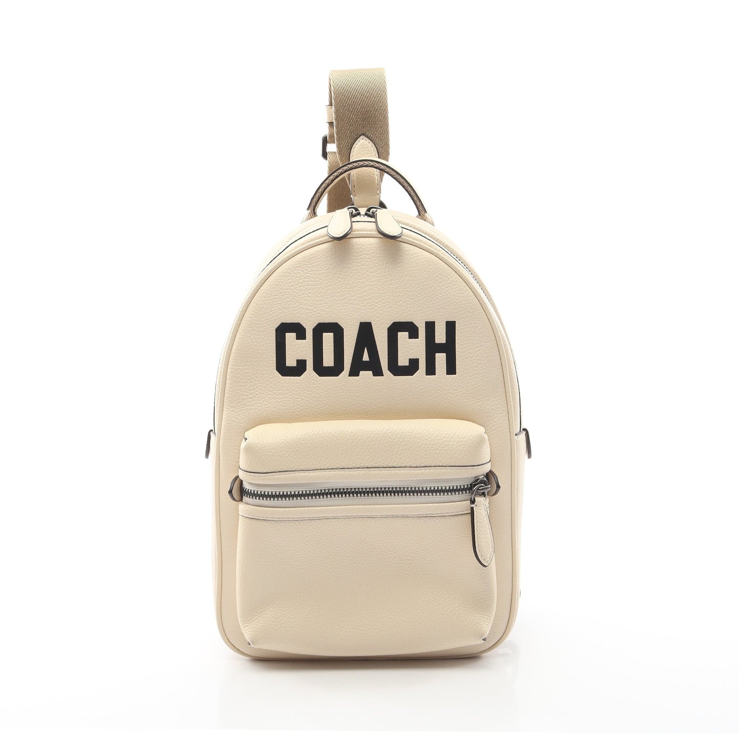 チャーター コーチグラフィック ボディバッグ レザー アイボリー コーチ バッグ COACH