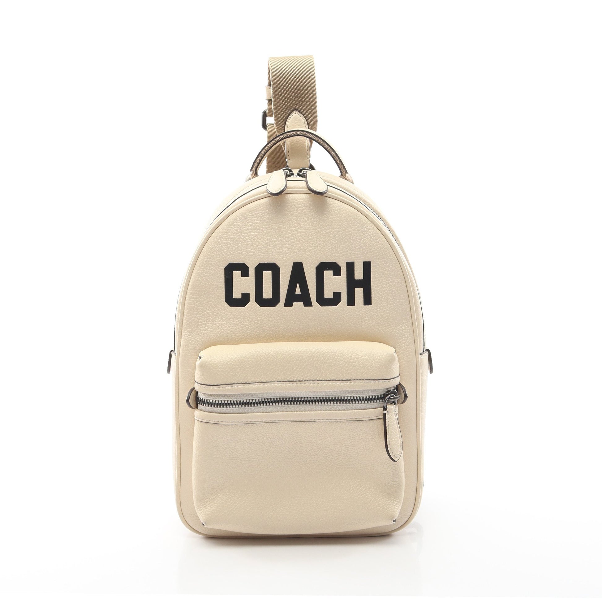 チャーター コーチグラフィック ボディバッグ レザー アイボリー コーチ バッグ COACH