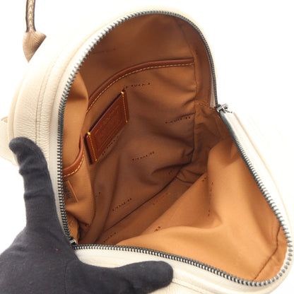チャーター コーチグラフィック ボディバッグ レザー アイボリー コーチ バッグ COACH