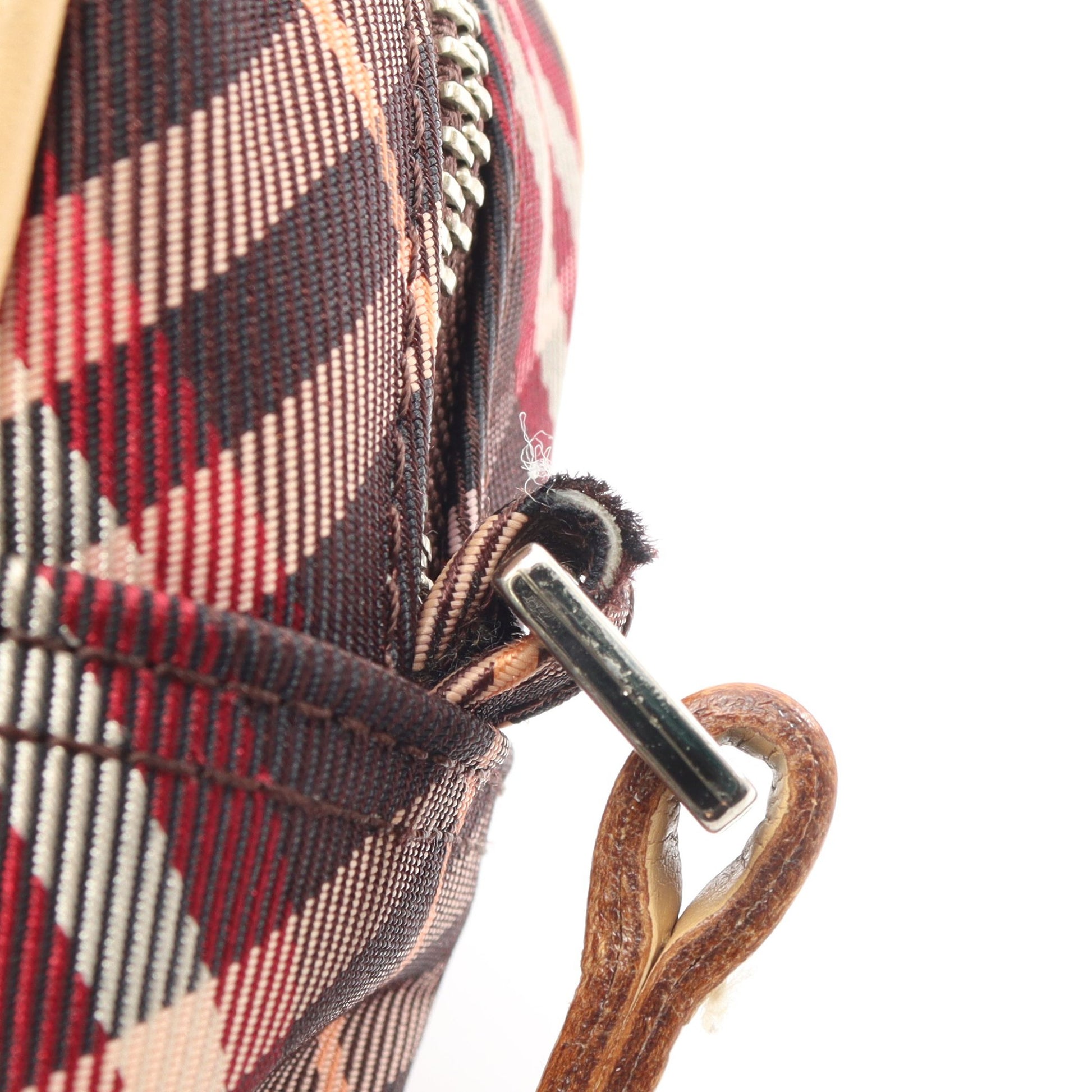 チェック ショルダーバッグ キャンバス レザー ボルドー ベージュ バーバリーブルーレーベル バッグ BURBERRY BLUE LABEL