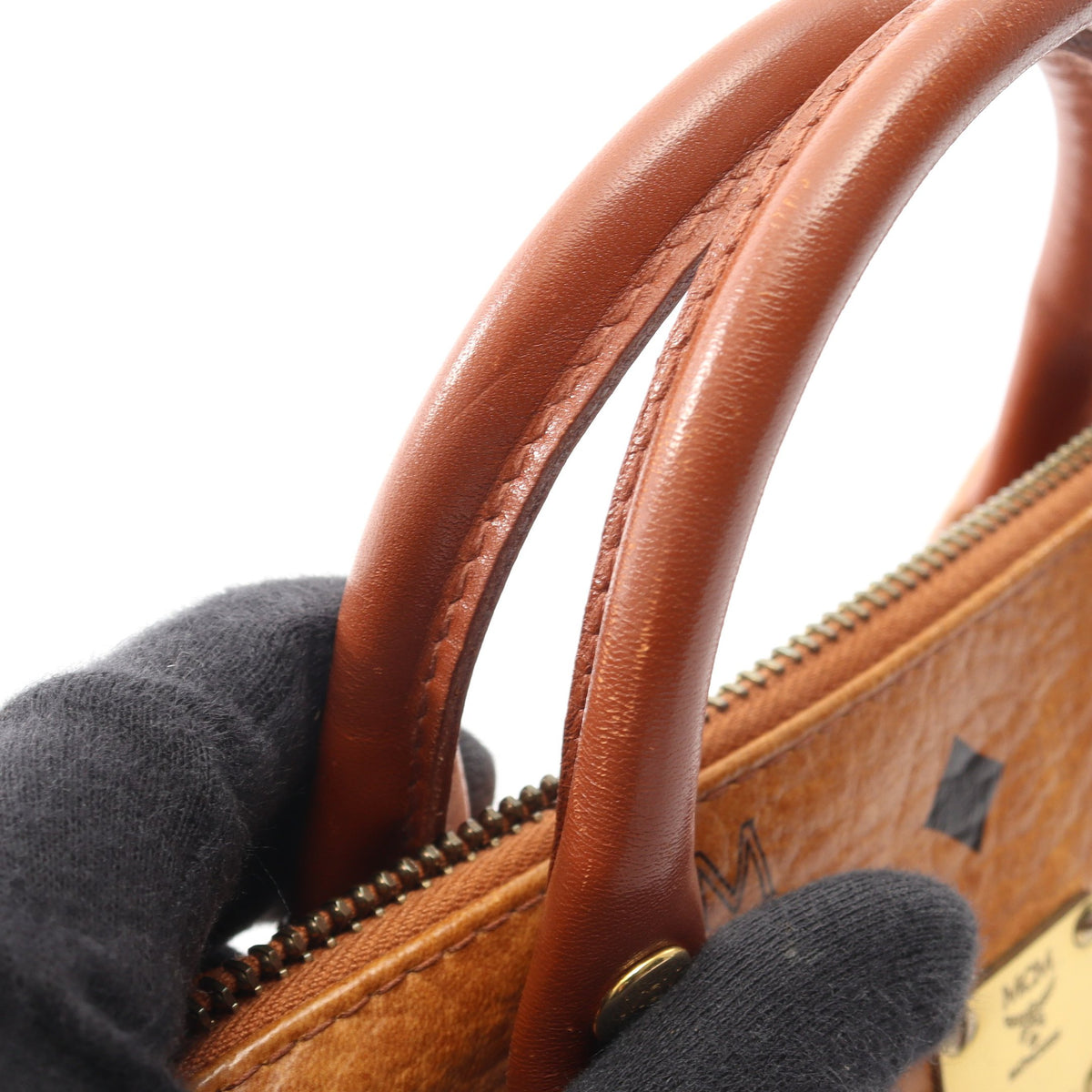 ヴィセトス 2WAY ミニボストンバッグ PVC レザー ブラウン エムシーエム バッグ MCM