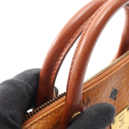 ヴィセトス 2WAY ミニボストンバッグ PVC レザー ブラウン エムシーエム バッグ MCM