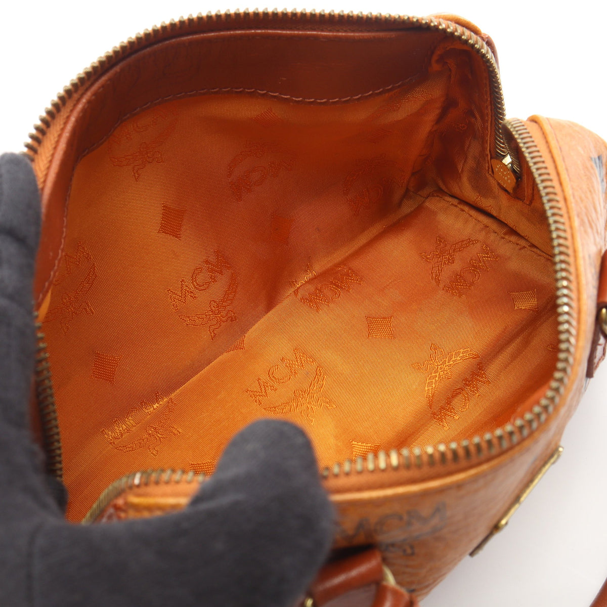 ヴィセトス 2WAY ミニボストンバッグ PVC レザー ブラウン エムシーエム バッグ MCM