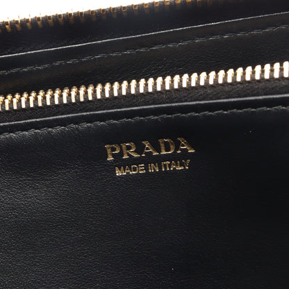 ラウンドファスナー長財布 レザー ブラック プラダ 財布・小物 PRADA
