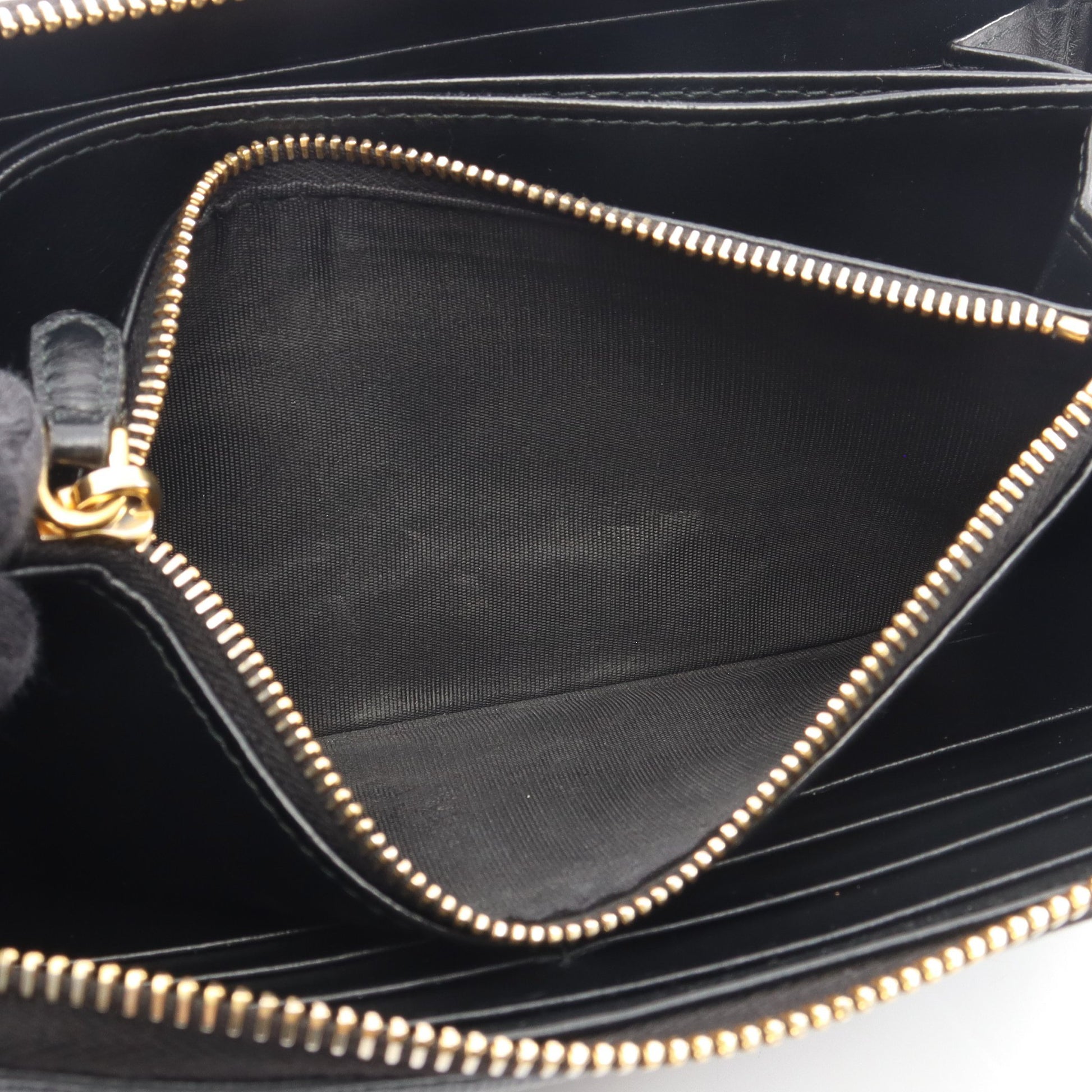 ラウンドファスナー長財布 レザー ブラック プラダ 財布・小物 PRADA