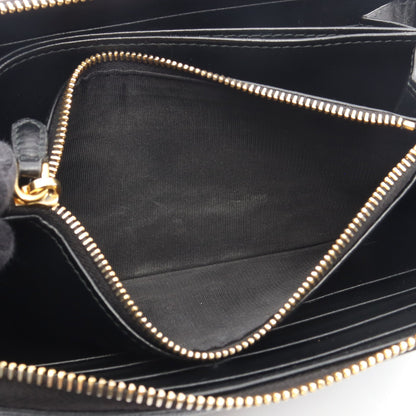 ラウンドファスナー長財布 レザー ブラック プラダ 財布・小物 PRADA