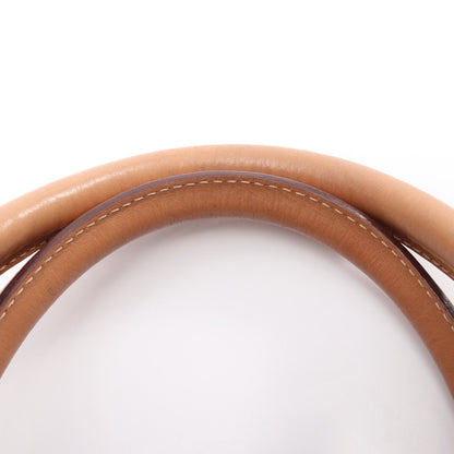 マカダム ボストンバッグ PVC レザー ブラウン ライトブラウン セリーヌ
