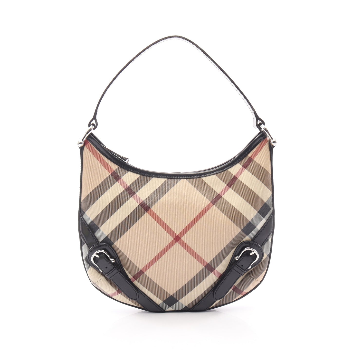 ノバチェック ワンショルダーバッグ PVC エナメルレザー ベージュ ブラック マルチカラー バーバリープローサム バッグ BURBERRY PRORSUM