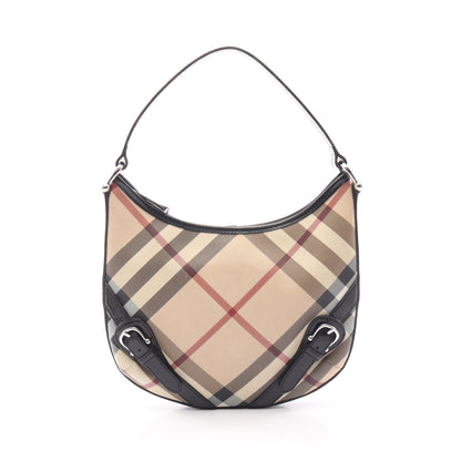 ノバチェック ワンショルダーバッグ PVC エナメルレザー ベージュ ブラック マルチカラー バーバリープローサム バッグ BURBERRY PRORSUM