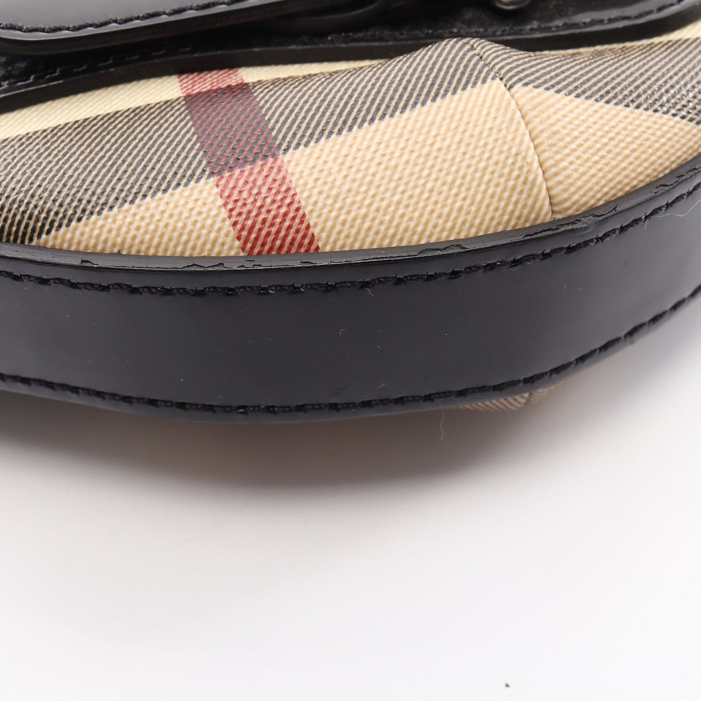 ノバチェック ワンショルダーバッグ PVC エナメルレザー ベージュ ブラック マルチカラー バーバリープローサム バッグ BURBERRY PRORSUM