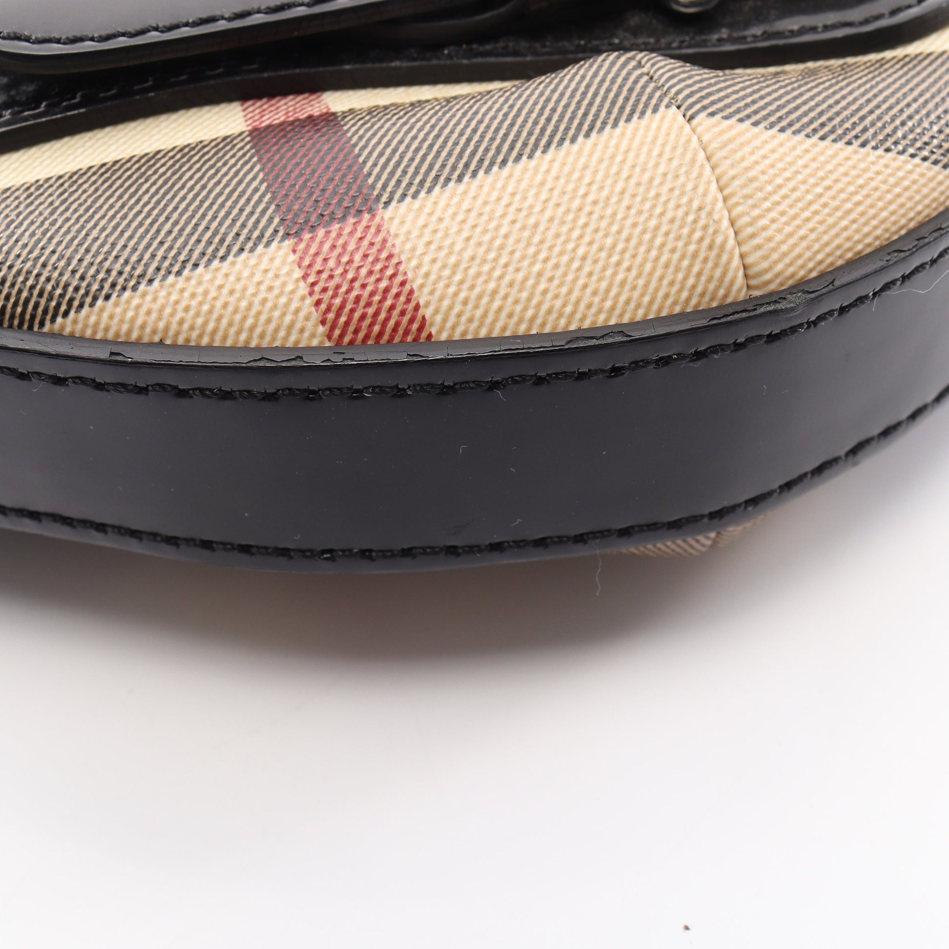 ノバチェック ワンショルダーバッグ PVC エナメルレザー ベージュ ブラック マルチカラー バーバリープローサム バッグ BURBERRY PRORSUM