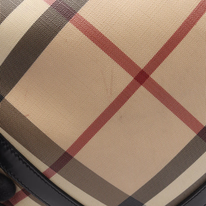 ノバチェック ワンショルダーバッグ PVC エナメルレザー ベージュ ブラック マルチカラー バーバリープローサム バッグ BURBERRY PRORSUM
