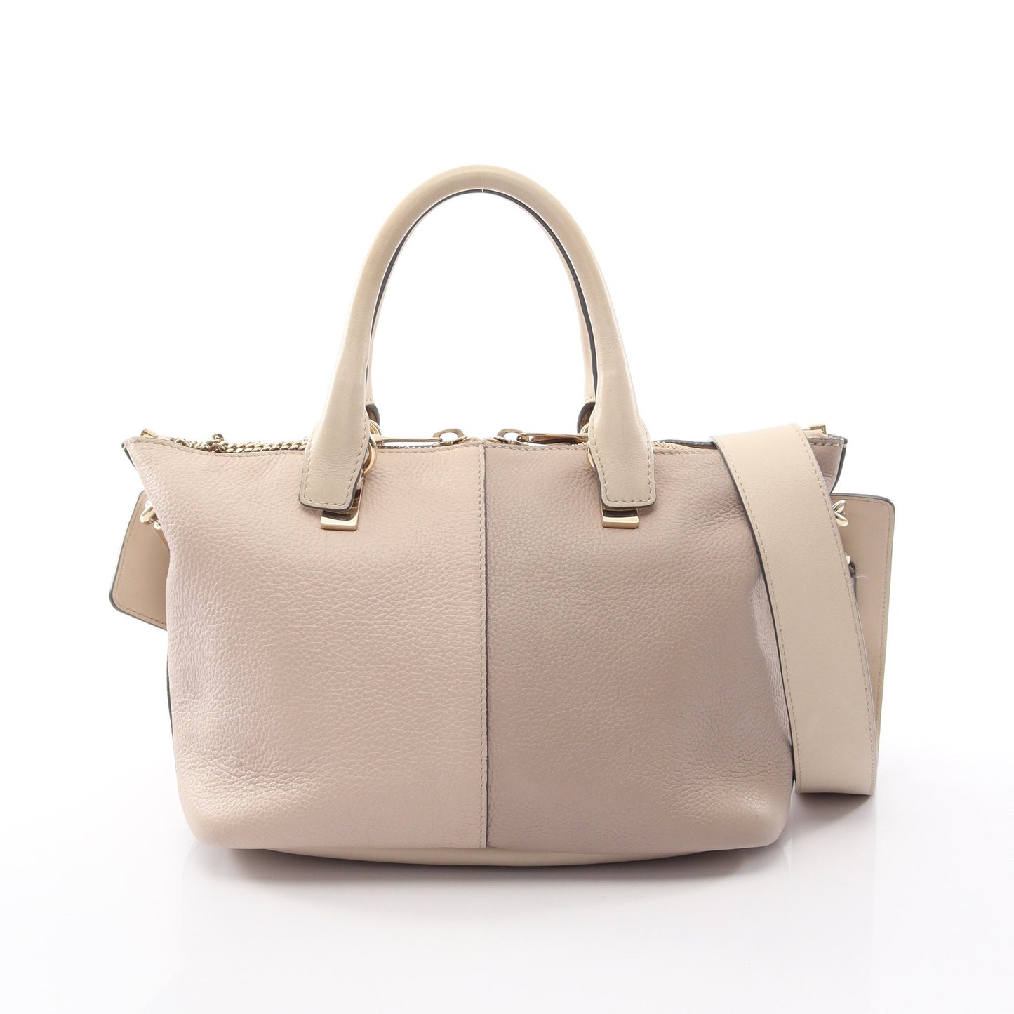 ベイリー バイカラー 2WAY ハンドバッグ レザー アイボリー グレーベージュ ライトベージュ クロエ バッグ Chloe