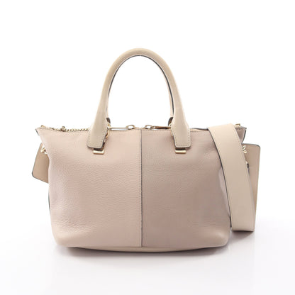 ベイリー バイカラー 2WAY ハンドバッグ レザー アイボリー グレーベージュ ライトベージュ クロエ バッグ Chloe