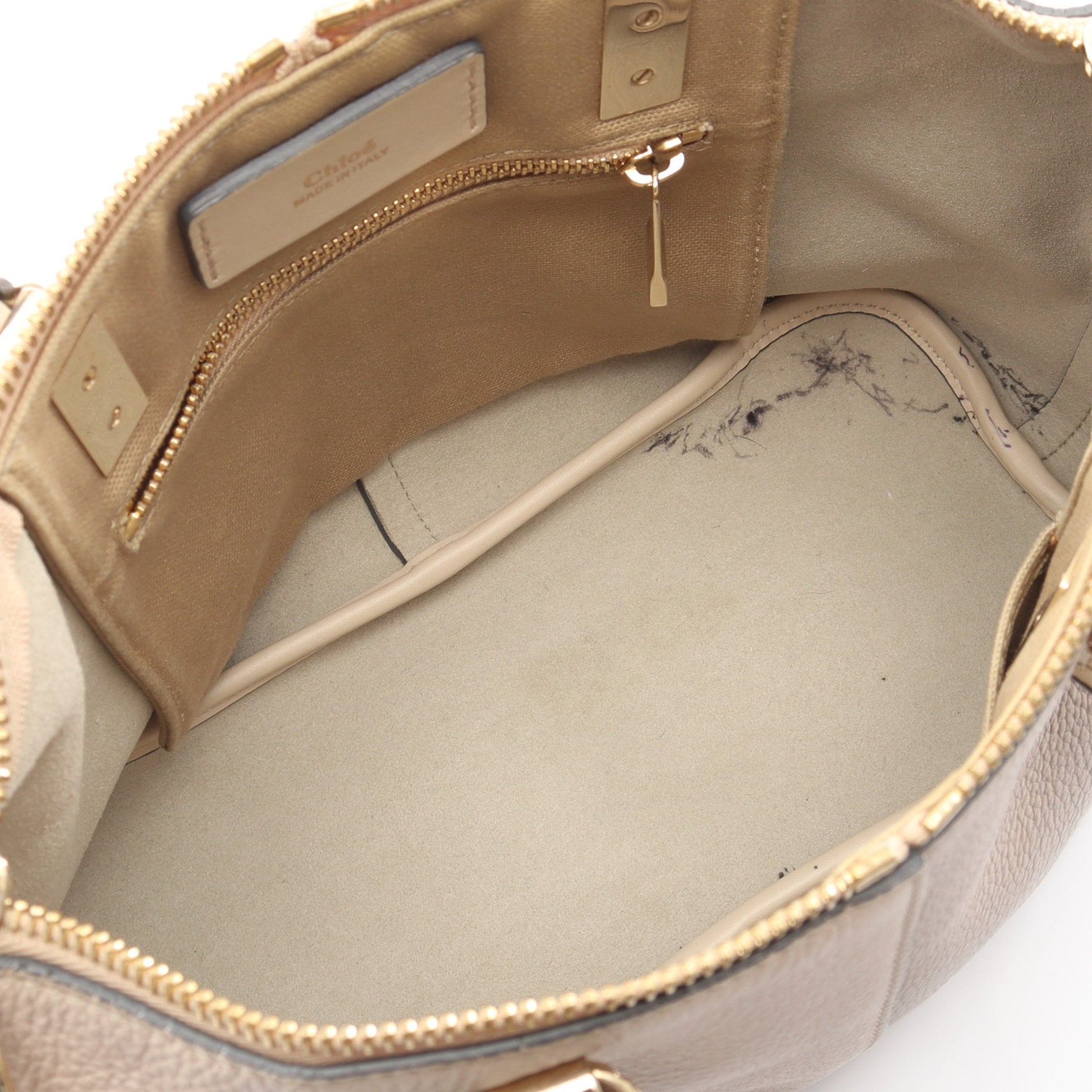 ベイリー バイカラー 2WAY ハンドバッグ レザー アイボリー グレーベージュ ライトベージュ クロエ バッグ Chloe
