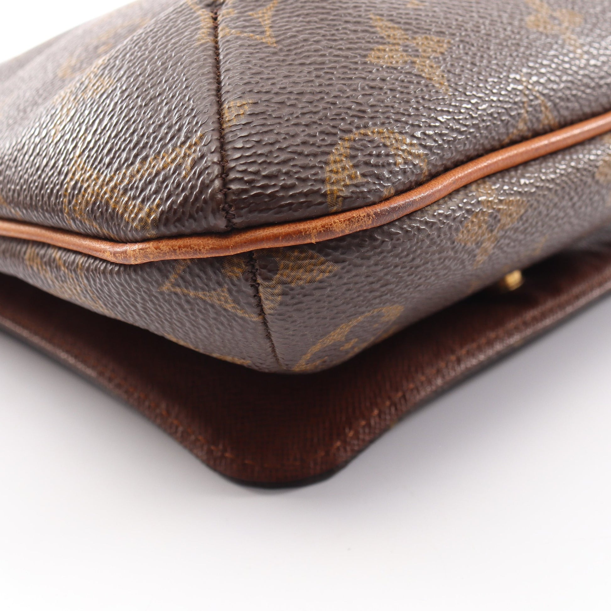 ミュゼットサルサ ショートストラップ モノグラム ショルダーバッグ PVC レザー ブラウン ルイヴィトン バッグ LOUIS VUITTON