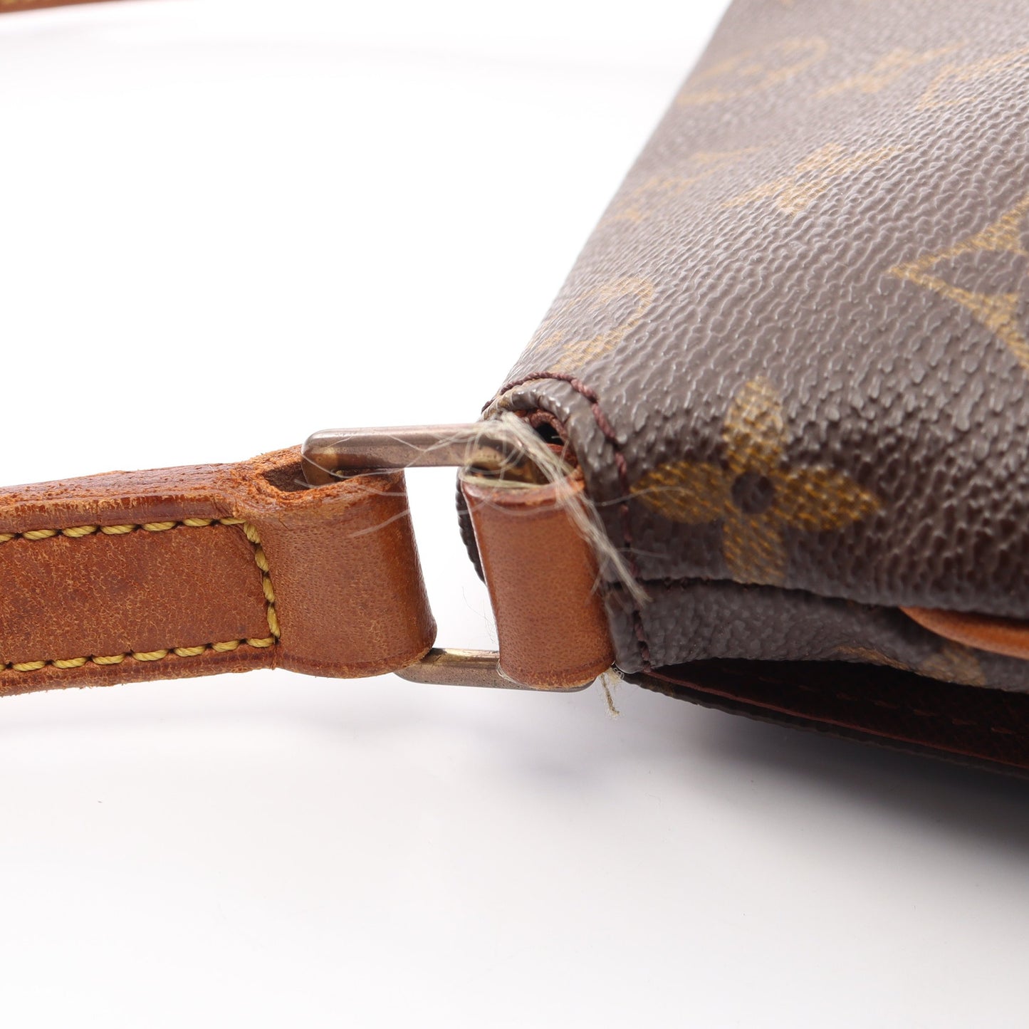ミュゼットサルサ ショートストラップ モノグラム ショルダーバッグ PVC レザー ブラウン ルイヴィトン バッグ LOUIS VUITTON