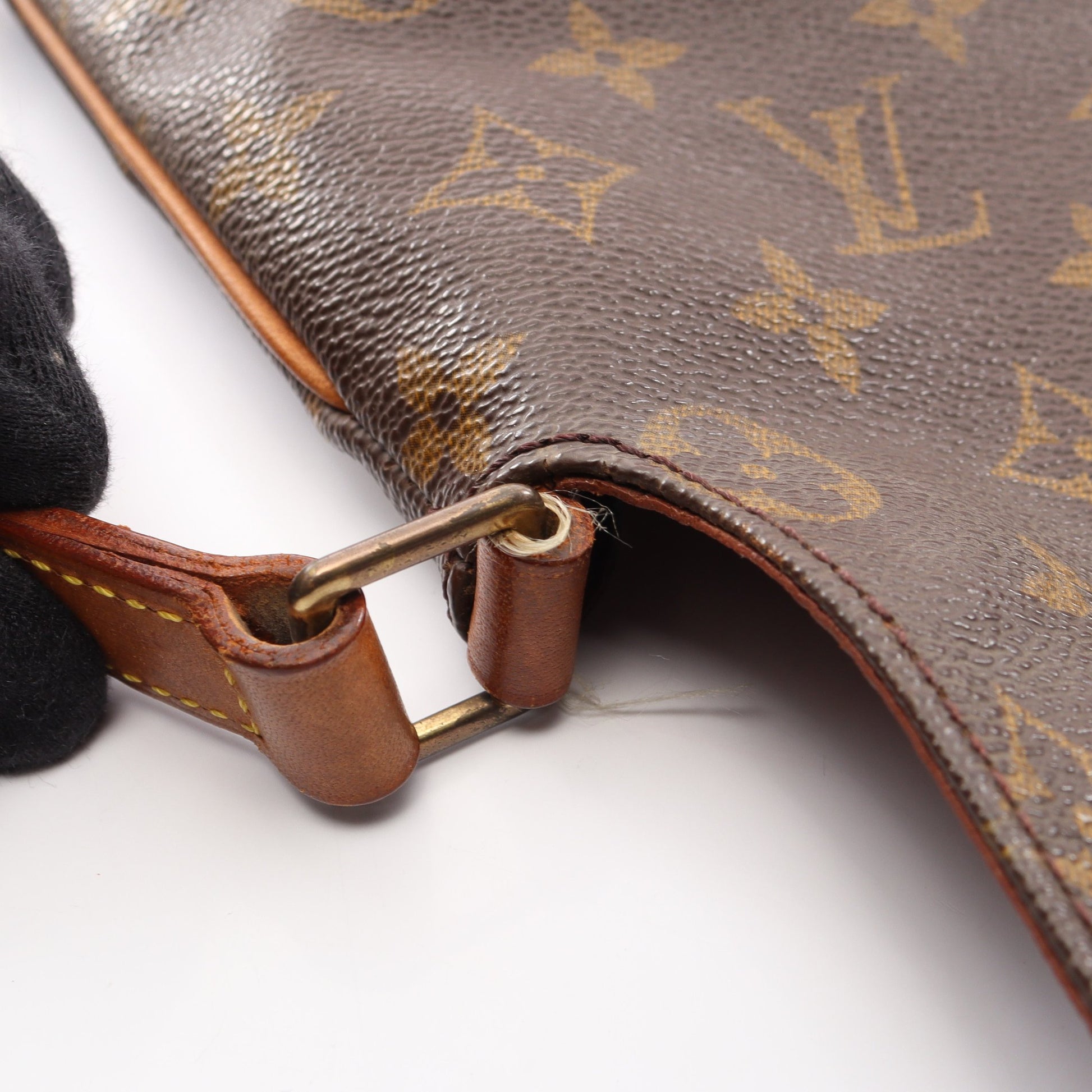 ミュゼットサルサ ショートストラップ モノグラム ショルダーバッグ PVC レザー ブラウン ルイヴィトン バッグ LOUIS VUITTON