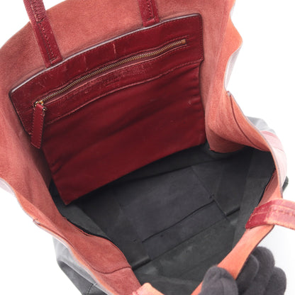 バーティカルカバ ハンドバッグ トートバッグ レザー バーガンディ ブラック セリーヌ