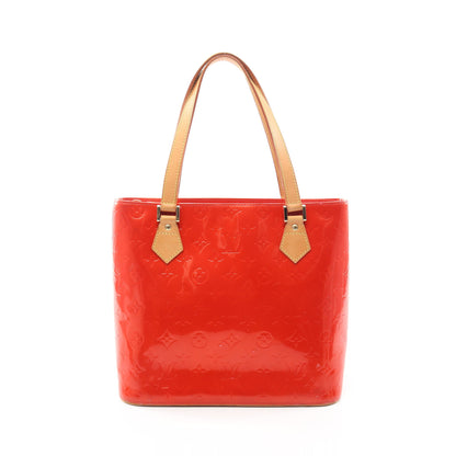 ヒューストン モノグラムヴェルニ ルージュ ハンドバッグ レザー レッド ルイヴィトン バッグ LOUIS VUITTON