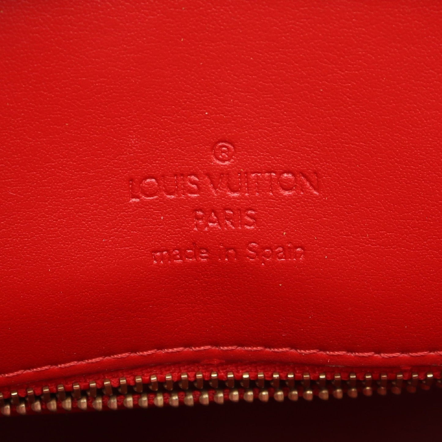 ヒューストン モノグラムヴェルニ ルージュ ハンドバッグ レザー レッド ルイヴィトン バッグ LOUIS VUITTON