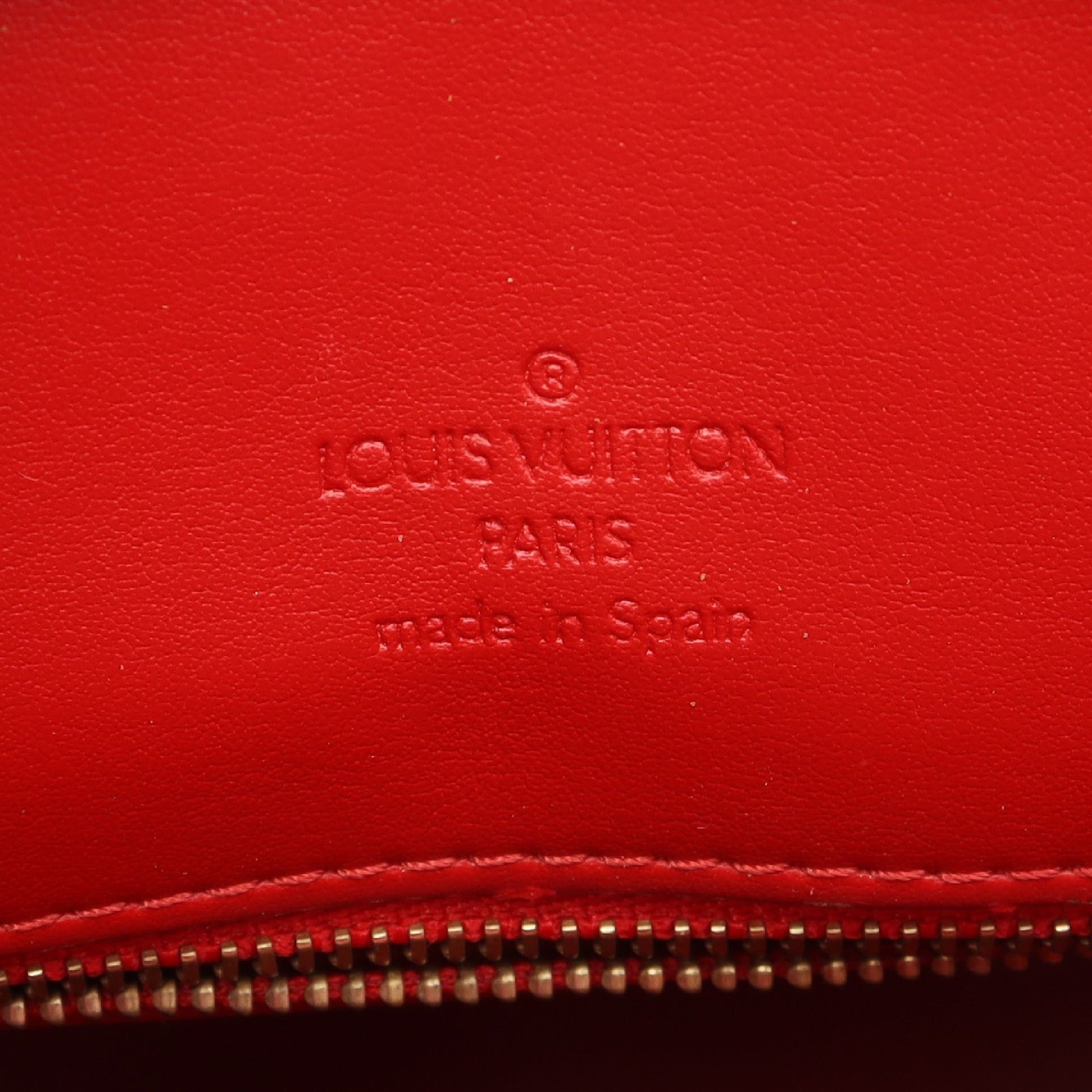 ヒューストン モノグラムヴェルニ ルージュ ハンドバッグ レザー レッド ルイヴィトン バッグ LOUIS VUITTON