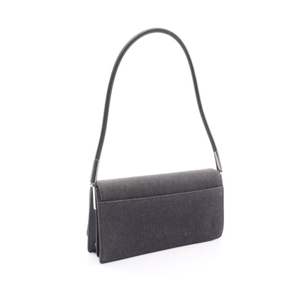 ロゴ ワンショルダーバッグ デニム レザー ブラック グッチ バッグ GUCCI