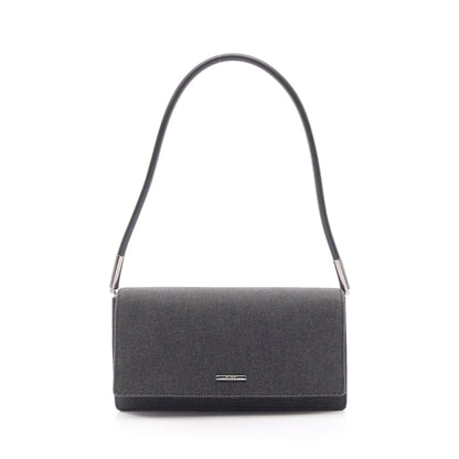 ロゴ ワンショルダーバッグ デニム レザー ブラック グッチ バッグ GUCCI