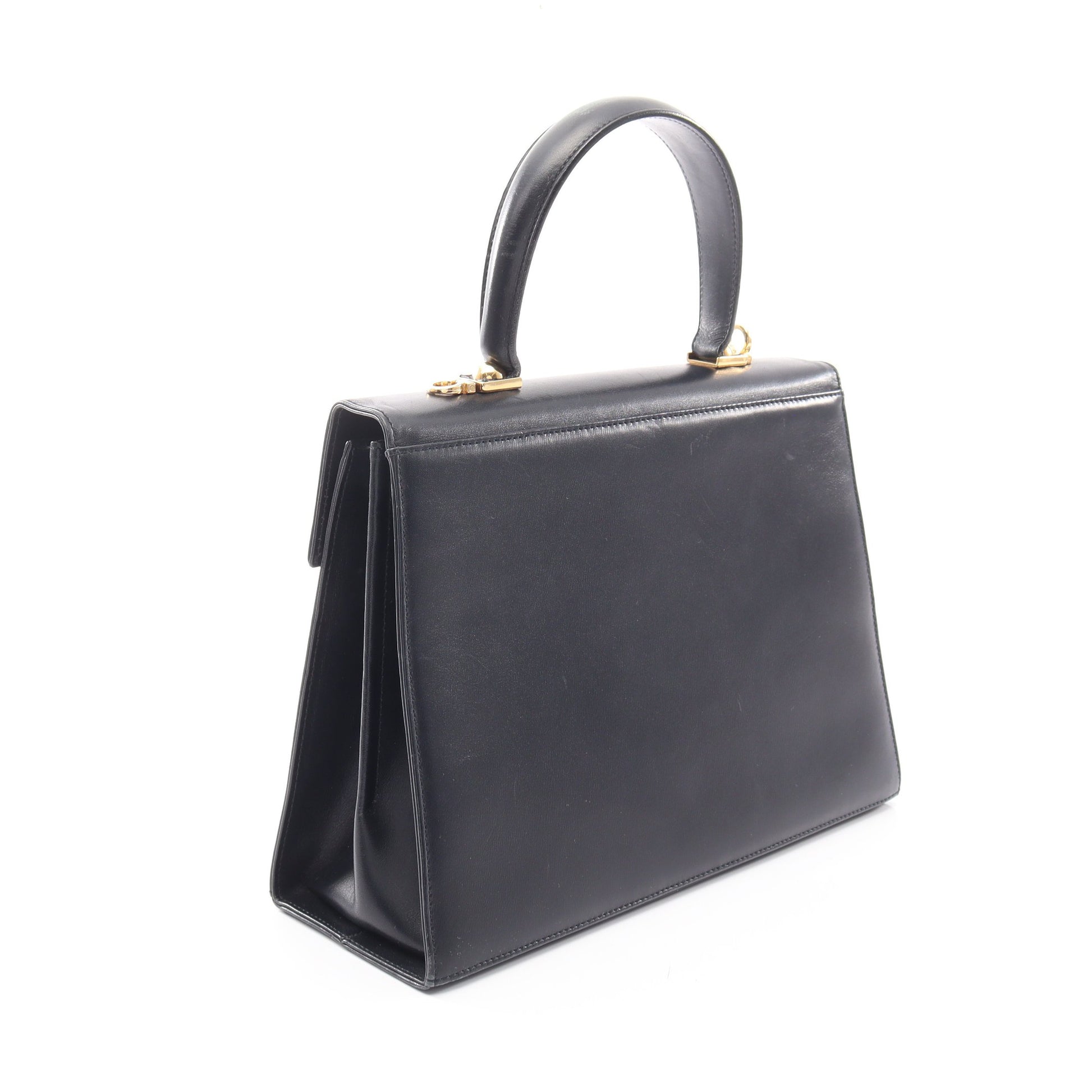 ガンチーニ 2WAY ハンドバッグ レザー ダークネイビー サルヴァトーレフェラガモ バッグ Salvatore Ferragamo