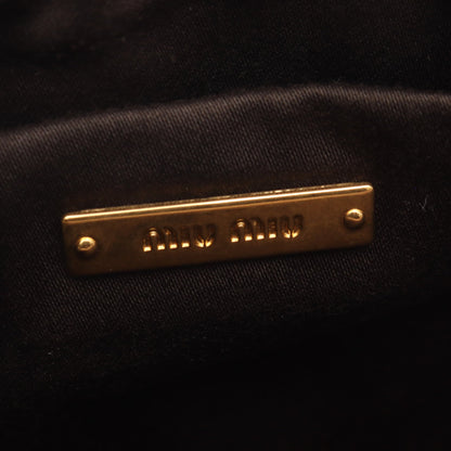 MATELASSE クラッチバッグ レザー グレーブラウン ミュウミュウ バッグ miu miu